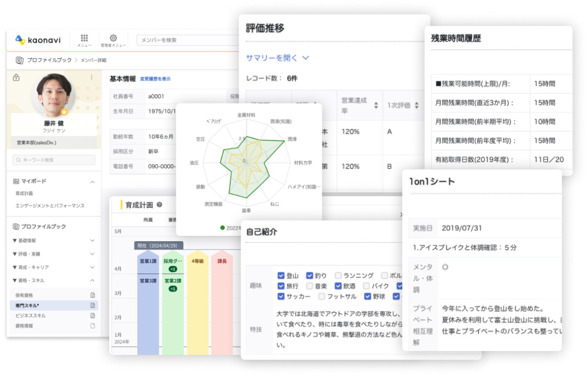 画像:人材データベース「プロファイルブック」