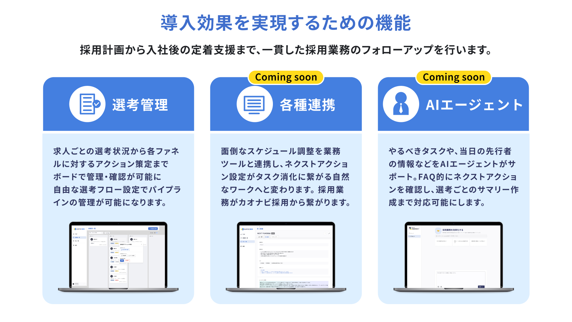 画像：導入効果を実現するための機能